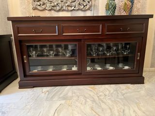 Sofá de piel 3 plazas marrón