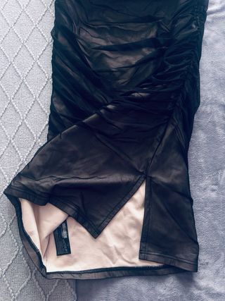 Vestido Mango Tul Negro Talla L