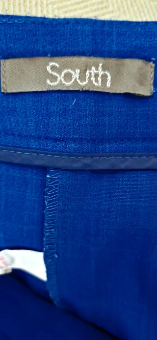 Pantalones Anchos Vestir Azul Eléctrico