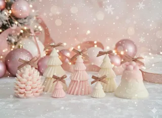 Vela árbol Navidad artesanal - Precio por unidad