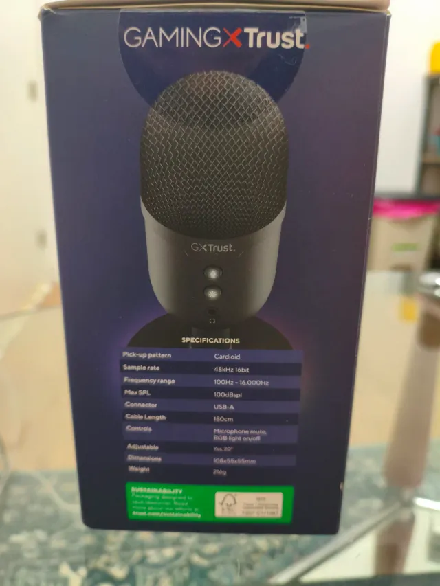 Micrófono GX Trust YUNIX USB Gaming
