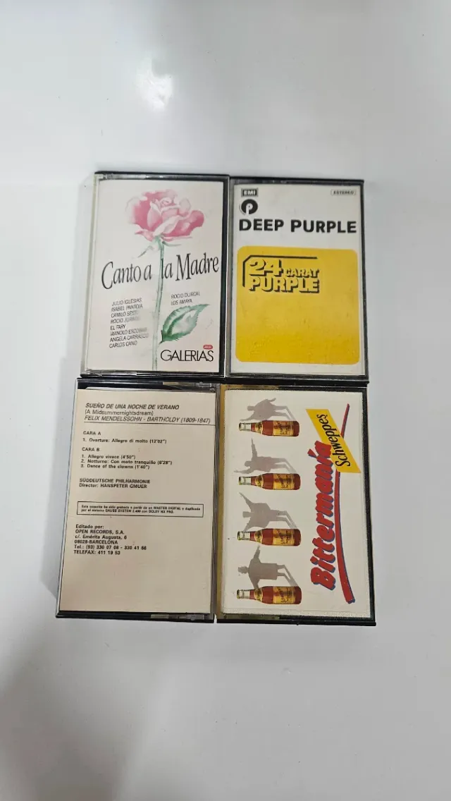 Lote 20 Cintas Cassette Rock/Pop Variado