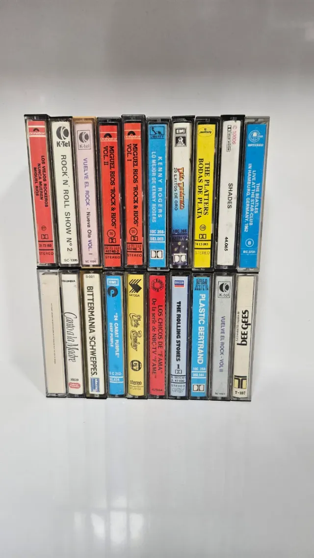 Lote 20 Cintas Cassette Rock/Pop Variado