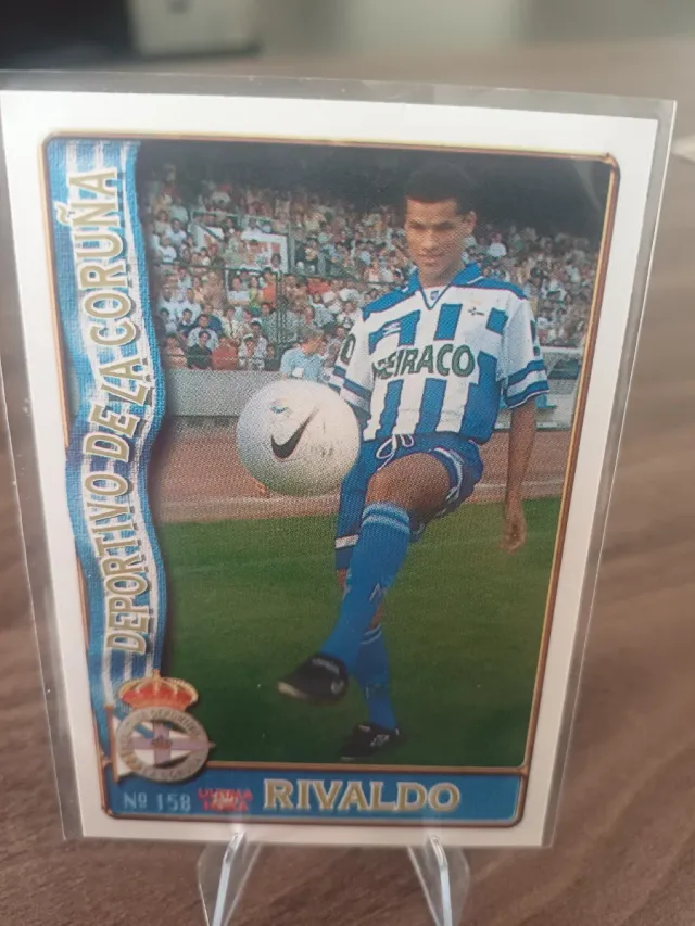 Cromo de fútbol Rivaldo Deportivo La Coruña