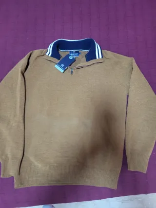 Jersey GREEN COAST cuello semicisne cremallera