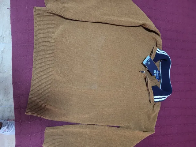 Jersey GREEN COAST cuello semicisne cremallera