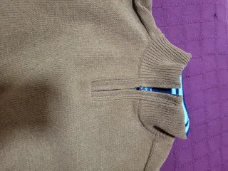 Jersey GREEN COAST cuello semicisne cremallera