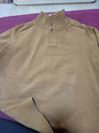 Jersey GREEN COAST cuello semicisne cremallera