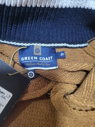 Jersey GREEN COAST cuello semicisne cremallera