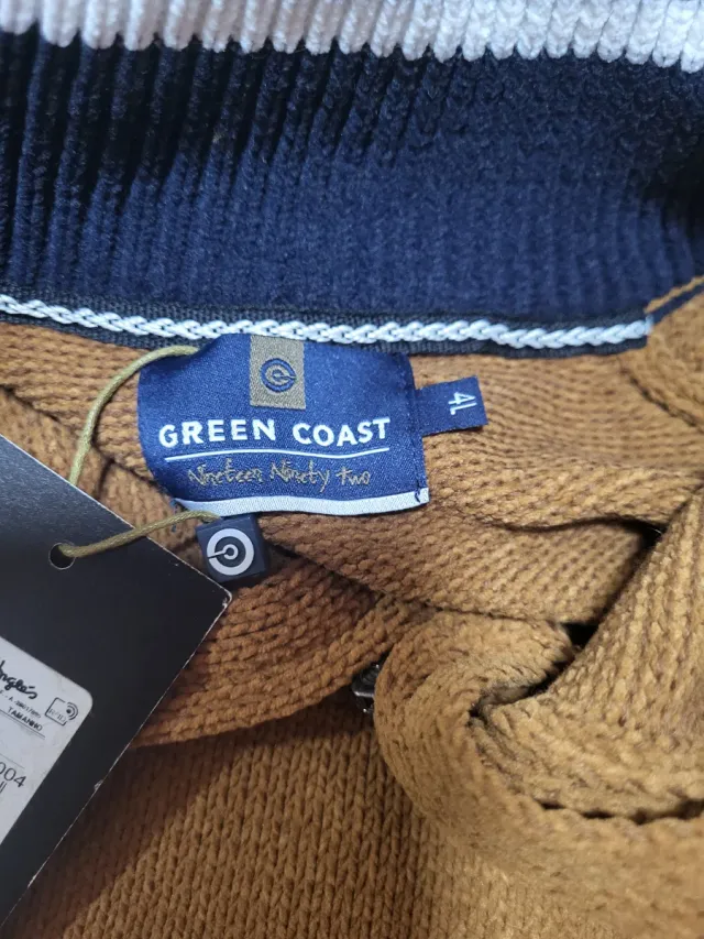 Jersey GREEN COAST cuello semicisne cremallera