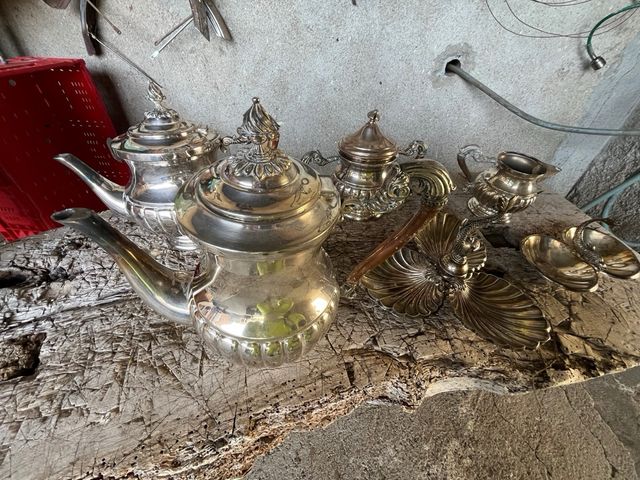 espectacular y magnífico juego de café alpaca