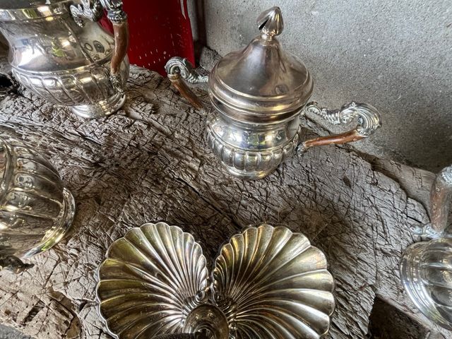 espectacular y magnífico juego de café alpaca