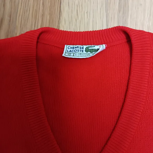 Jersey Lacoste Rojo Talla 12