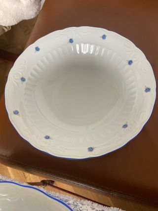 Vajilla Santa Clara Media Docena Flores Azules