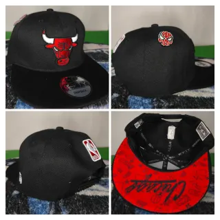 Gorra New Era Chicago Bulls Snapback Negra + pin