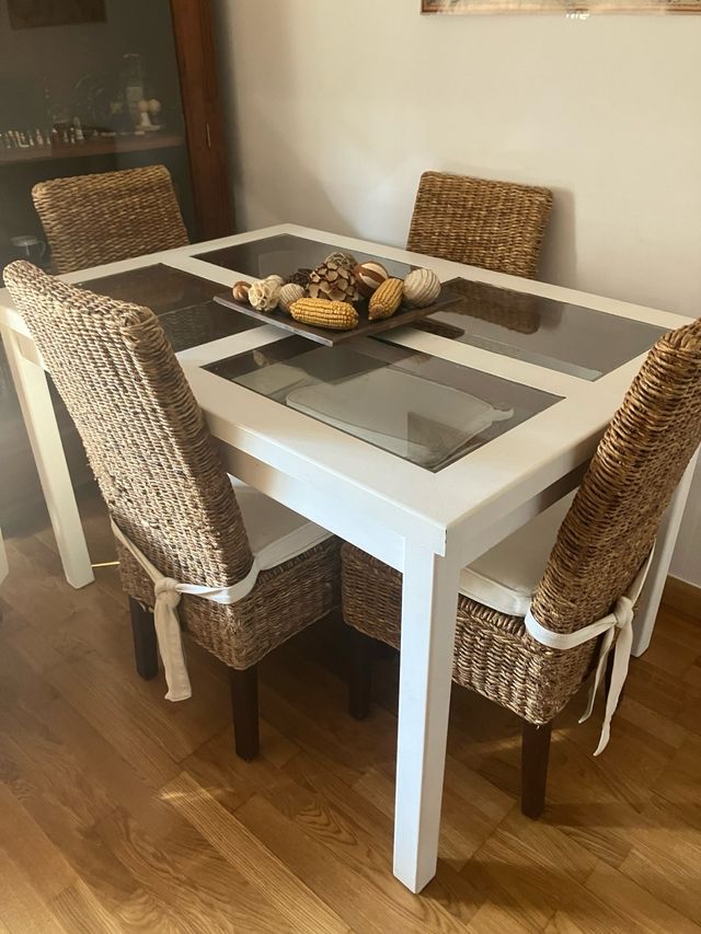 Conjunto mesa y 4 sillas comedor
