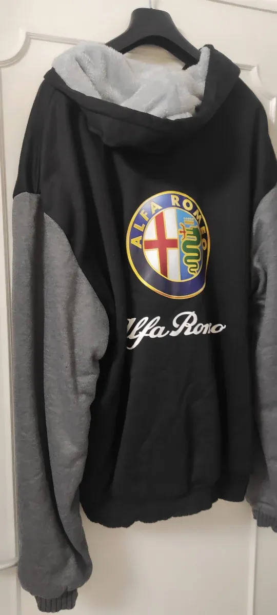 Giacca Uomo Alfa Romeo Nera e Grigia