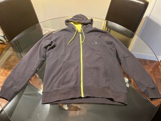 Sudadera Quiksilver Talla L Gris y Verde
