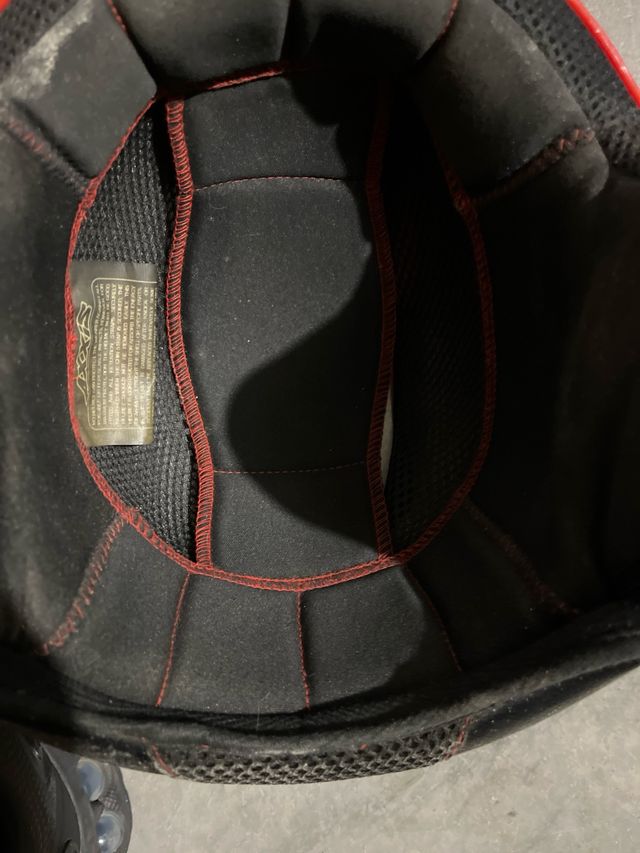 Casco Moto Axxis Rojo y Blanco