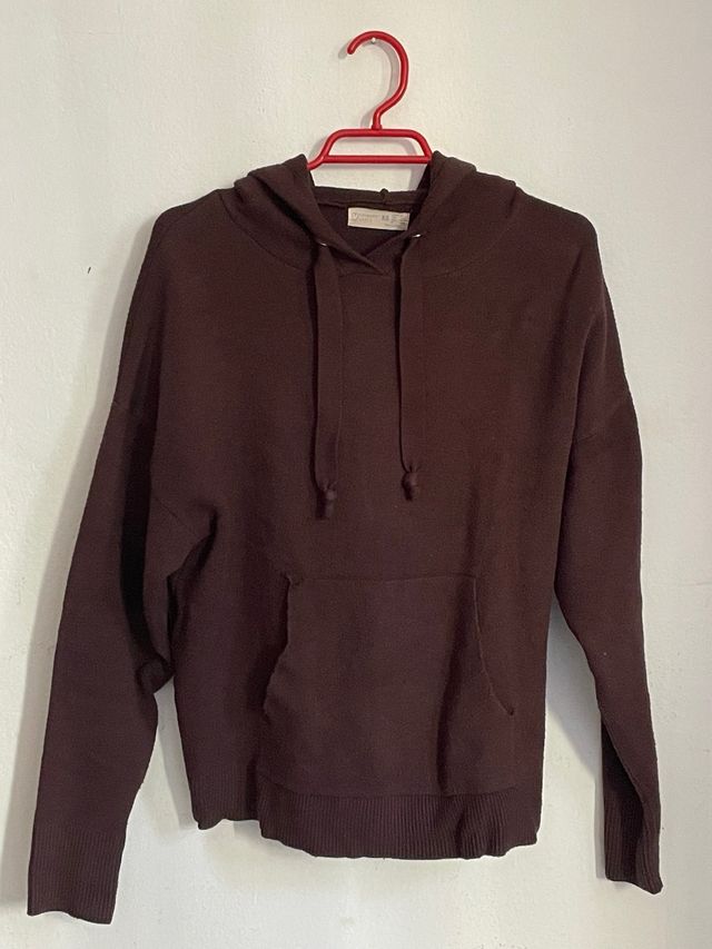 Sudadera con capucha burdeos oscuro