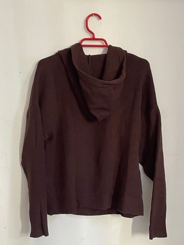 Sudadera con capucha burdeos oscuro