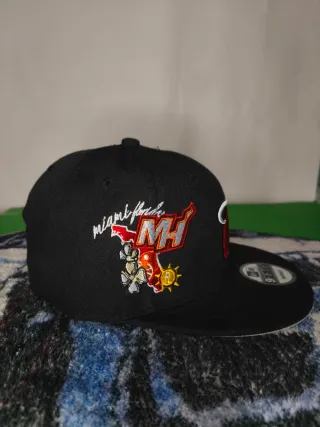 Gorra New Era Miami Heat Snapback Negra