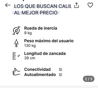 Bicicleta Elíptica Domyos EL540 Negra