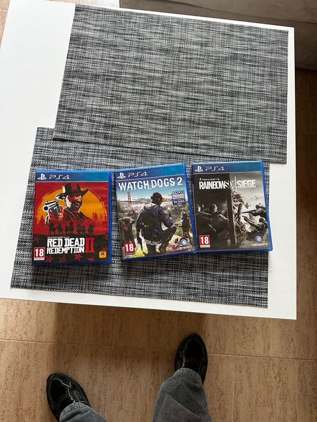 Red Dead Redemption 2, Watch Dogs 2, Reinbow Six