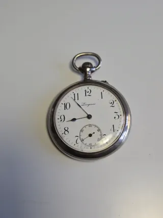 Reloj de bolsillo Longines plateado.5cm