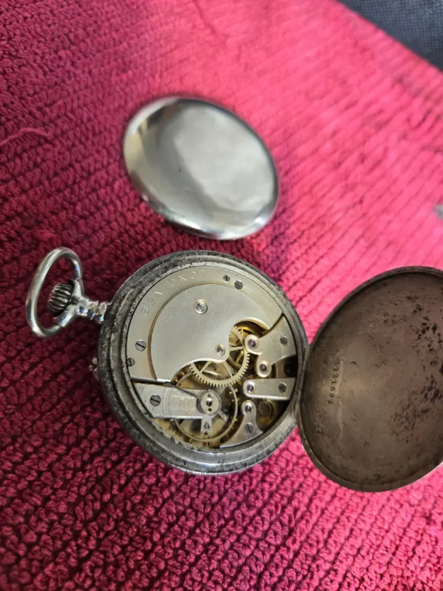 Reloj de bolsillo Longines plateado.5cm