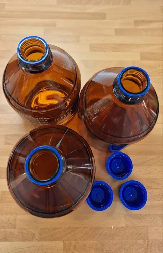 3 Frascos Labbox 2000 ml GL45 Ámbar
