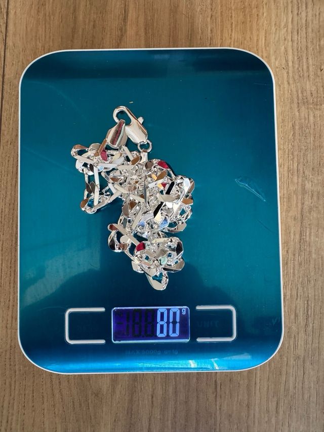 Cadena Cubana 925 Plata 12mm