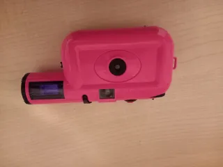 Cámara fotográfica rosa