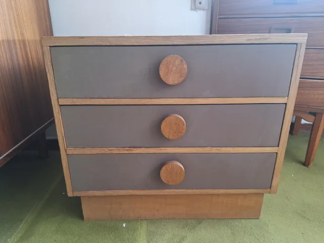 Mesilla de noche retro madera