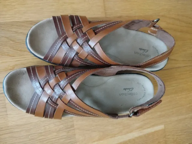 Sandalias Clarks Mujer Cuero Marrón Talla 38