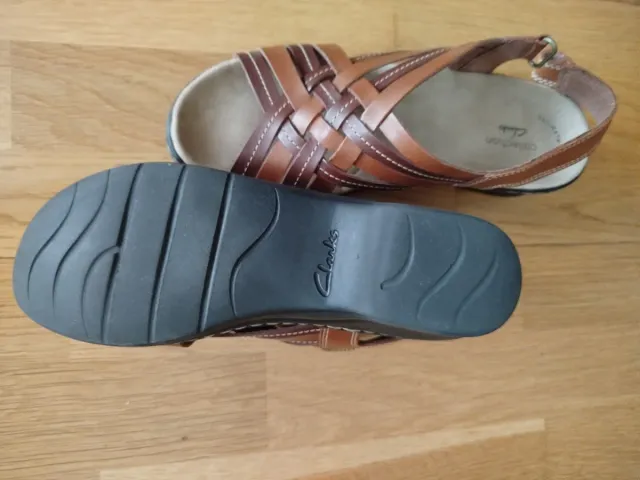 Sandalias Clarks Mujer Cuero Marrón Talla 38