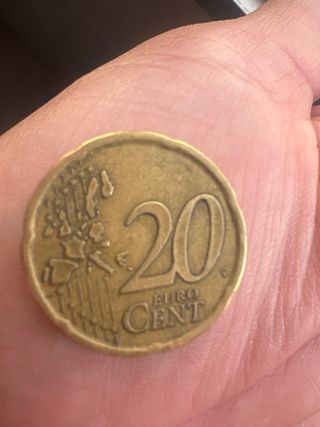Moneda 20 Céntimos Cervantes 2001 España