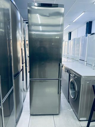 Nevera combi acero inoxidable