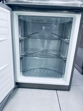 Nevera combi acero inoxidable