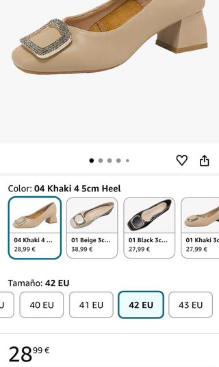 Zapatos de tacón beige mujer talla 42