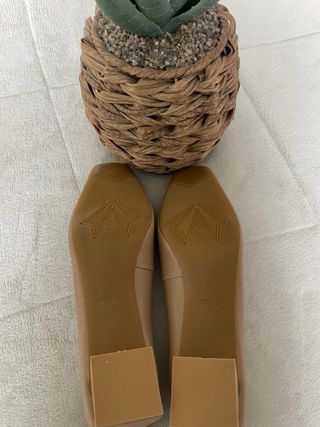 Zapatos de tacón beige mujer talla 42
