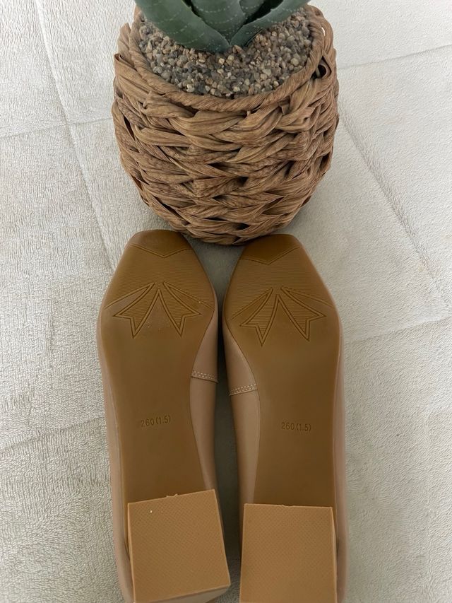 Zapatos de tacón beige mujer talla 42