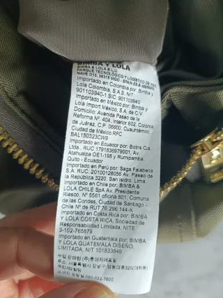 Bolso Bimba y Lola Nylon Verde Militar