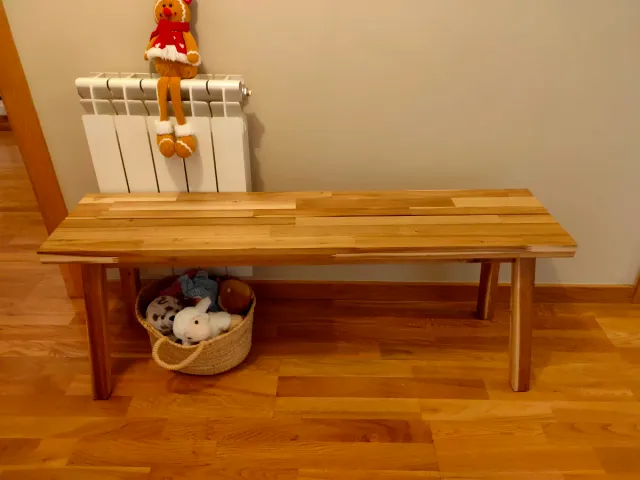 Banco skogsta de madera maciza Ikea.