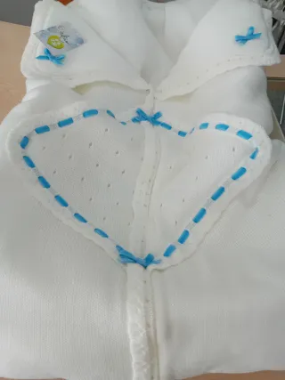 Saco de lana para bebé blanco