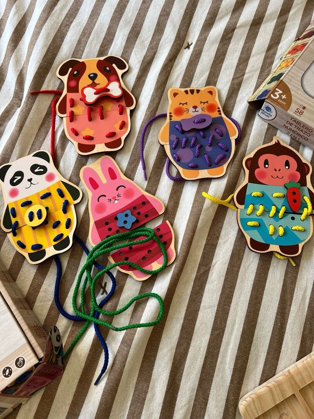 Pack Juego Ensarte y Tablero Numérico Montessori