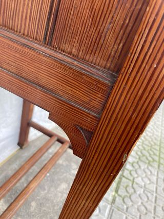 Mesita Noche Art Decó Madera y Mármol