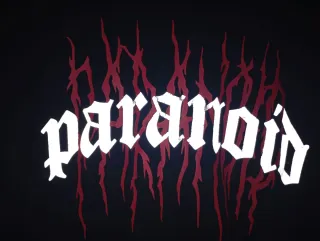 Camiseta negra y roja manga larga paranoid