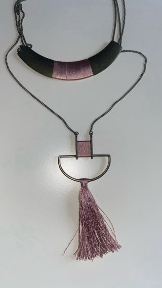 Lote 5 Collares Plata y Turquesa