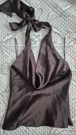 Top nuevo fiesta Zara espalda abierta con etiqueta